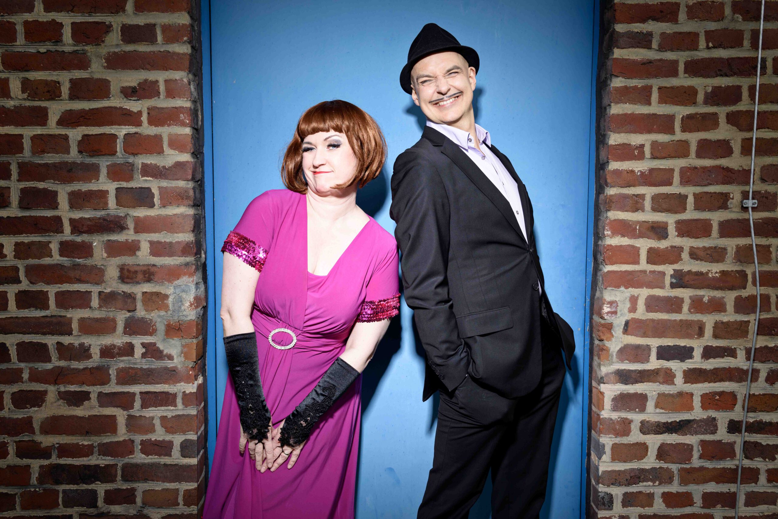 Zeitmaul_DuoDiagonal-Olli_Haas Foto vom Duo Diagonal zur Ankündigung des Auftritts im ZEITMAUL-Theater Bochum mit dem Programm "Branka und Roger"