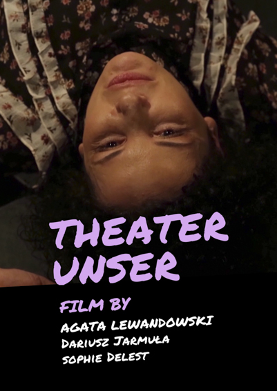 Plakat zur Ankündigung der Filmvorführung "Theater UNSER" (ZEITMAUL-Theater Bochum)